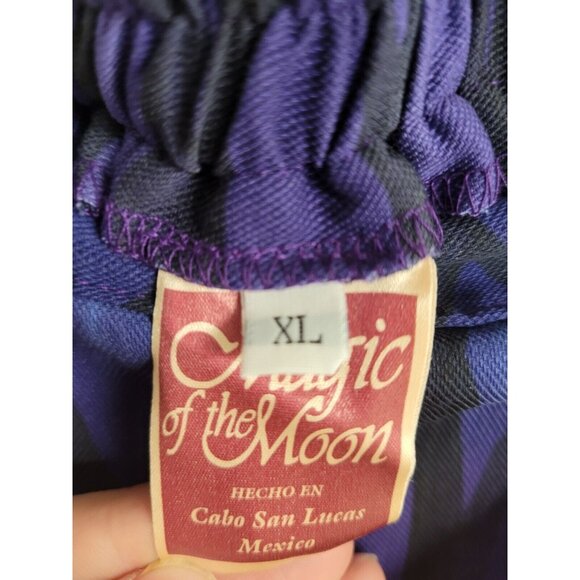 Magic Of The Moon Women’s Purple Skirt XL Elastic Waist Vibrant Circle Pattern - Picture 4 of 4